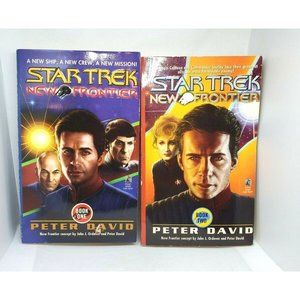 Lot Of 2 Vintage Star Trek New Frontier Book 1&2 Paper Back 1997 Peter David